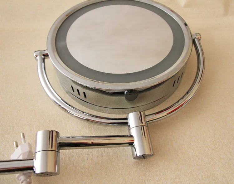 Время-ограниченной Топ Мода espejos высокое качество Латунь Chrome Ванная комната LED косметическое зеркало в настенных Зеркала Интимные аксессуары