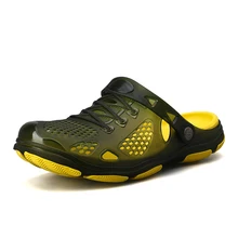 Г. обувь с перфорацией Croc для мужчин, зеленый сад, повседневные резиновые сабо для мужчин, мужские сандалии летние шлепанцы Crocse, обувь для плавания, прозрачная обувь