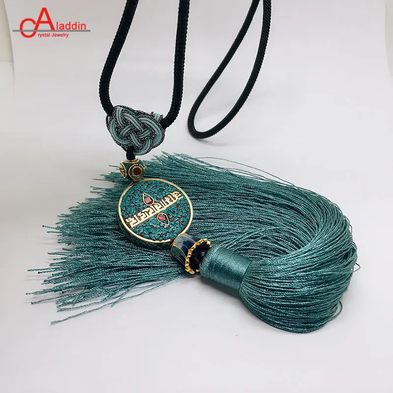Aladdin New Arrival Handmade Tassel Necklaces Ethnic Nepal Metal Bead Pendant Collarbone Chain Original Design Cloisonne fitting Aladdin New Arrival Handmade Tassel Necklaces Ethnic Nepal Metal Bead Pendant Collarbone Chain Original Design Cloisonne fitting
