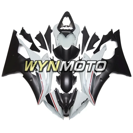 Выполните обтекатели комплект для Yamaha R6 2008- 08-16 лет впрыск АБС пластмасса капоты Белый Черный корпусов кузов