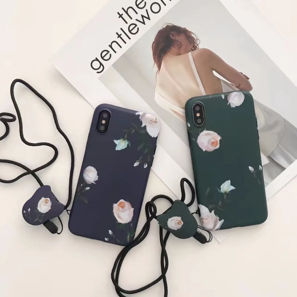 Туманно красоты для iPhone 7 Чехол новые красивые цветы Мягкий силиконовый чехол 6