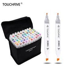 Touchfive Marker 36/48/72/80/168 Colors Art Marker Alcoholic Based Markers pen Dual Head Sketch Marker Drop shipping Brush Pen