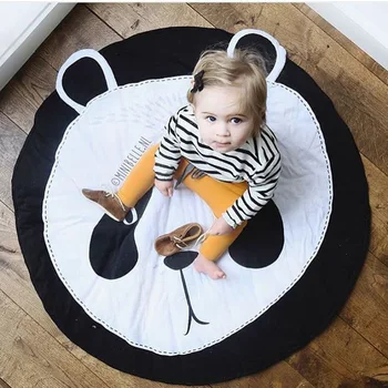 

Multifunction Wearable Cartoon Panda Baby Quilted Crawling Mats Toys Pad Round Sleeping Blanket Padded Racing Carpet Matress