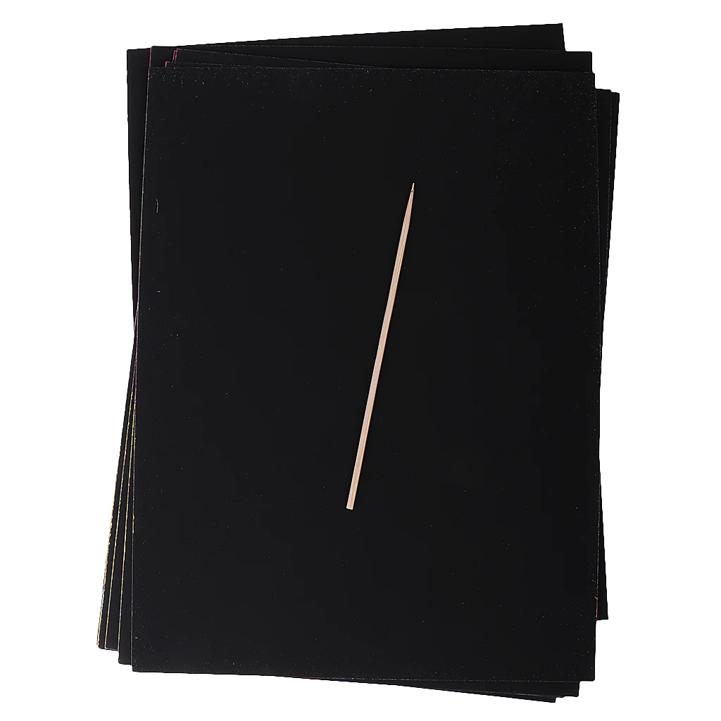 Günstige Beschichtet Kunst Papier Blank Gravur Boards Schaber Bild Bord Scratch Papier Kunst Scratchboard Gravur Kunst Schaber Werkzeug