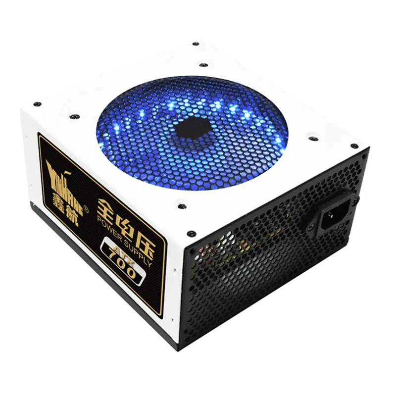 700W PC Power Supply 700W ATX Computer Power Supply Desktop Gaming PC PSU Active PFC 120MM Fan 90-2