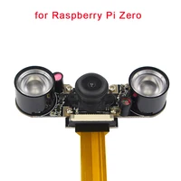Raspberry Pi Zero Night Vision Camera Wide Angle Fisheye 5 MP 1080P Camera + 2 Infrared IR LED Light for Raspberry Pi Zero