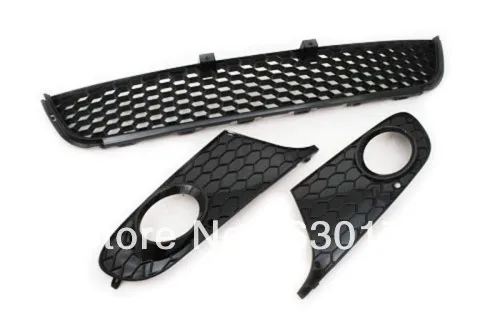 

Replacement Sporty Front Lower Cooling Air Grille in Honeycomb Style Full Set (Piano Black Edition) For VW Volkswagen Golf MK6