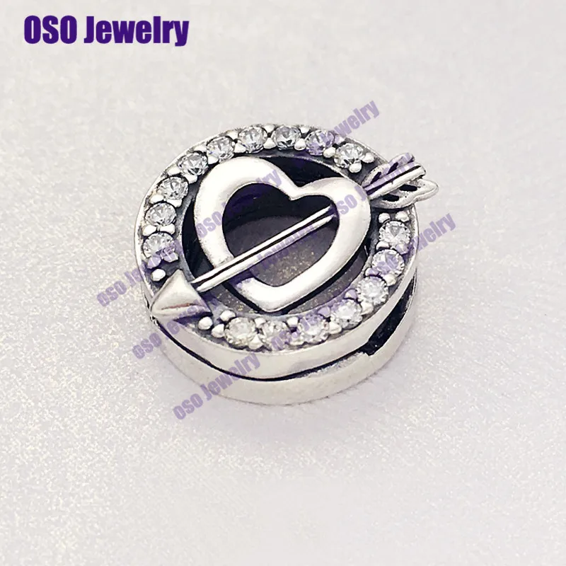 

Asymmetric Heart and Arrow Charm Bead Fit Charms silver 925 original bracelets bangles plata de ley 925 fine jewelry