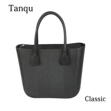 Новинка, TANQU стиль obag, Классическая большая сумка EVA с внутренним карманом, цветные ручки, водонепроницаемая женская сумка, сумка через плечо