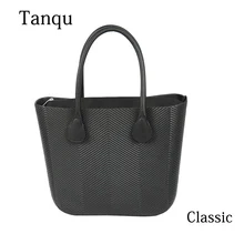 2019 New TANQU Obag Style Classic Big EVA Bag with Inner Pocket Colorful Handles Waterproof O bag Women bag Shoulder bag handbag new classic size interchangeable canvas bag handles for obag for eva o bag body canvas bag and handles
