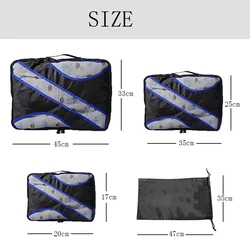 QINYIN Packing Cubes Organizer Double Zipper Waterproof Polyester Bag 4pcs/set Men and Women Luggage Travel Bags Wholesale QINYIN Packing Cubes Organizer Double Zipper Waterproof Polyester Bag 4pcs/set Men and Women Luggage Travel Bags Wholesale