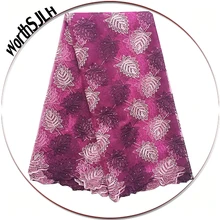 

Swiss Stone Materials Magenta Nigerian Lace Fabrics High Quality Green Pink White French Net African Cord Tulle Lace Fabric 2018