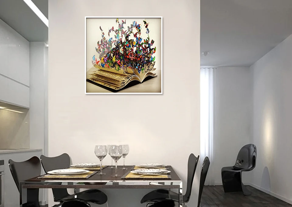 H2008 Full Square Diamond Painting Animal Cross Stitch 5D DIY Rhinestone Diamond Embroidery Butterfly Drill Mosaic Home Decor Art Book