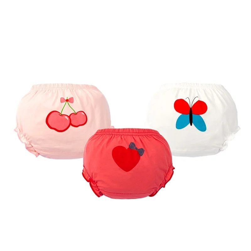 3pieces/Set Cute Baby Underwear Cartoon Briefs for Girls Underpants for Kids Soft Cotton Panties Boys Breathable Fabric