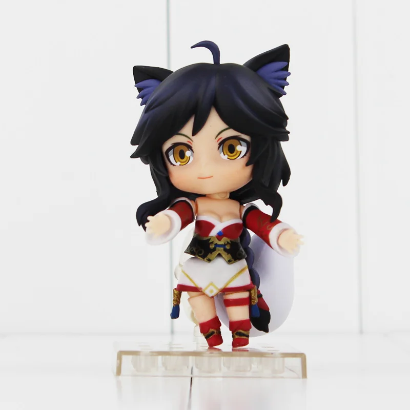 4 &quot10 см Аниме Nendoroid Ahri 411 ПВХ фигурка игрушка кукла коллекция|Игровые фигурки и