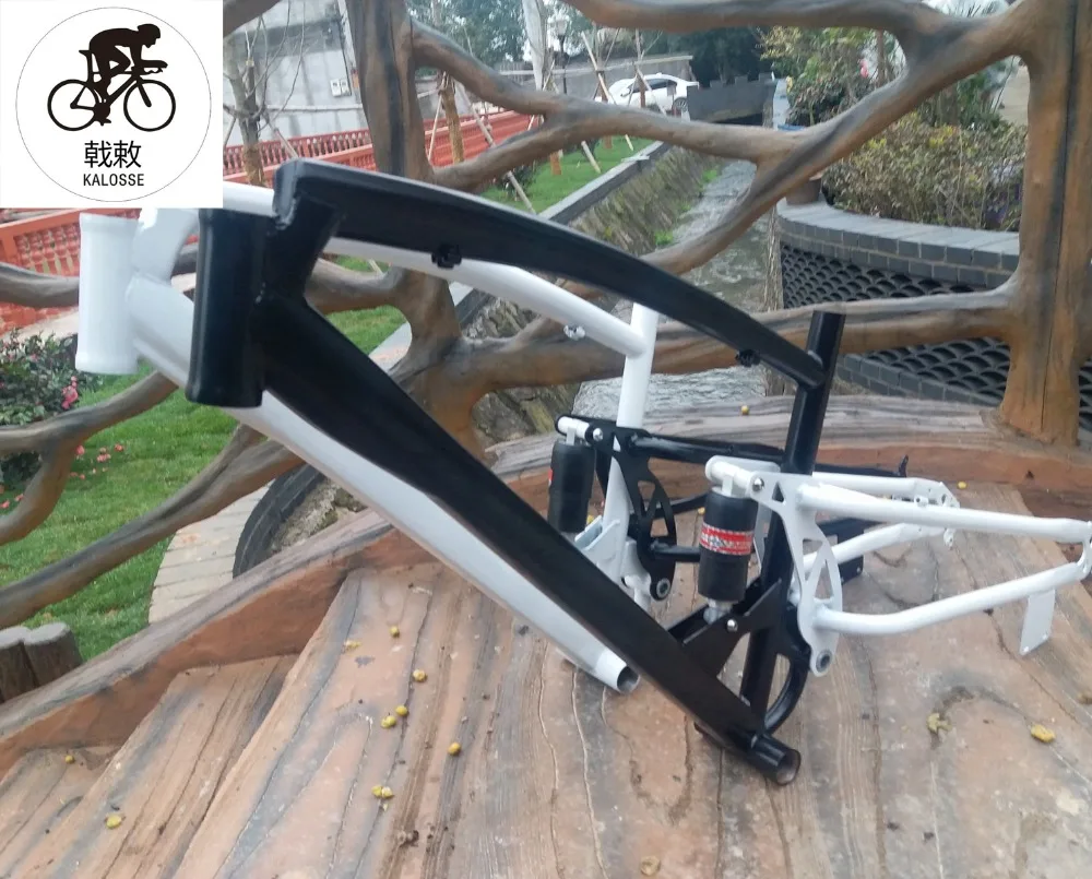 Excellent Kalosse  DIY  colors  Full suspension Beach  bike frame ,  150mm travel  26*4.8 tires    26er  snow bike  frame 7