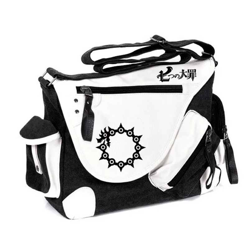 New Fashion The Seven Deadly Sins Cartoon Canvas Crossbody Shoulder Bag Bolsa Feminina Messenger Bags
