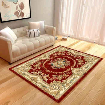 

European Court Home Carpet Living Room Coffee Table Sofa Bedroom Bedside Non-slip Blanket Door Mat Crystal velvet printed carpet