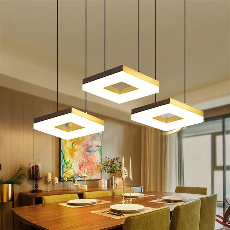 

Modern Loft Pendant Light 3 Heads White Acrylic Design Hanging Lamp For Dinning Room Indoor Decoration Lamp Led Lustres 35W