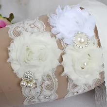 2 шт./компл.) белая свадебная подвязка, шифоновая Цветочная Свадебная подвязка, Женская подвязка, большие размеры, пояс для подвязки для женщин
