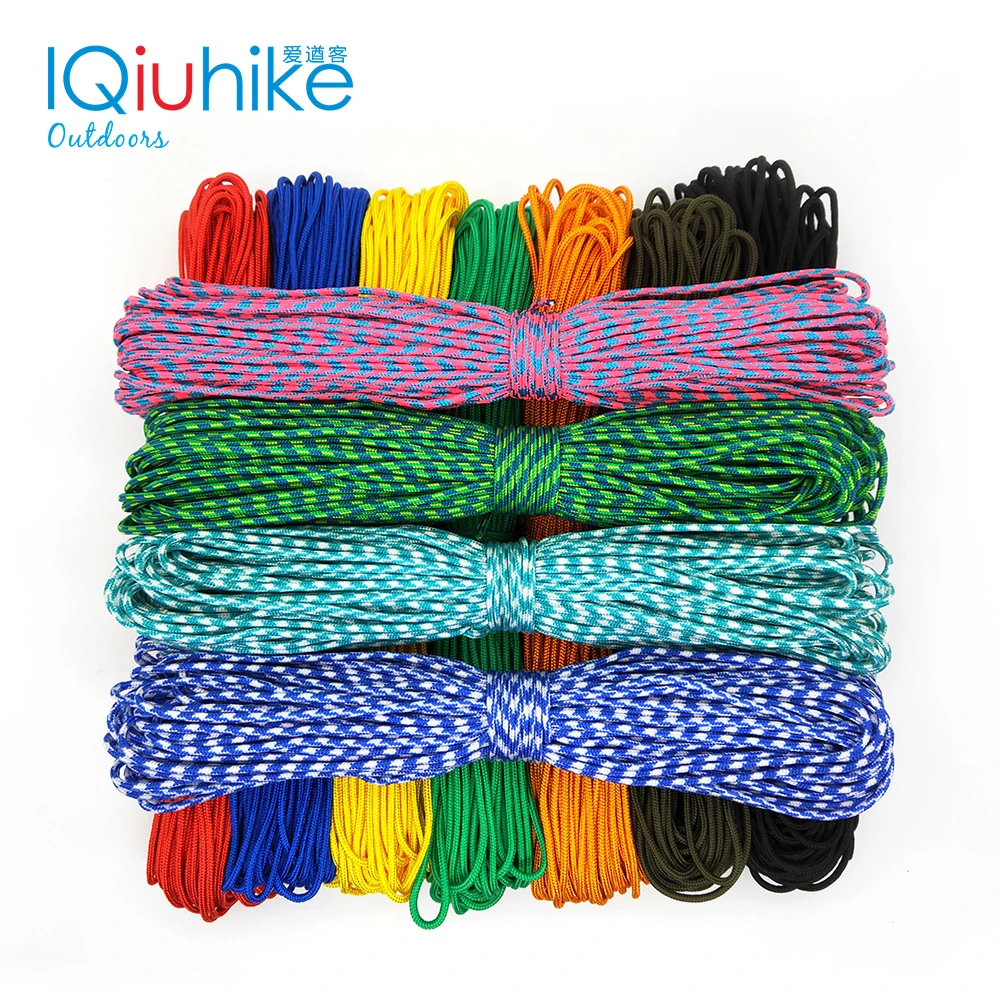 IQiuhike 2 ملليمتر 50FT واحد حامل النوى Paracord حبل اليابس الكاملة Cuerda Escalada أساور Paracord الحبل لصنع المجوهرات Paracord