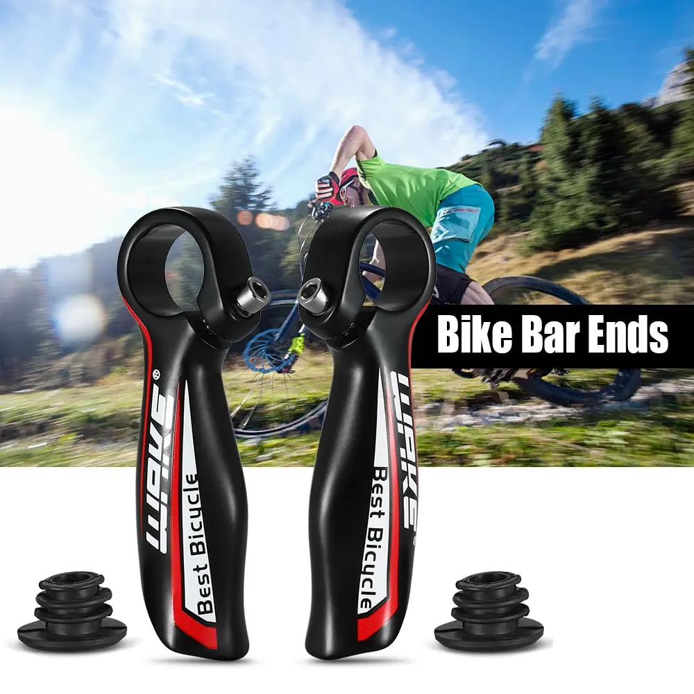 cheap 1 Pair Bicycle Handlebar Extension Alumimun Alloy MTB Mountain Road Bike Bar End 22.2MM Handles On Bicycle Handlebar