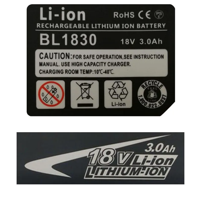 

Tool Accessories BL1830 BL1840 BL1850 BL1860 Tag Li-Ion battery Label For Makita 18V 3000mAh 4000mAh 5000mAh 6000mAh battery