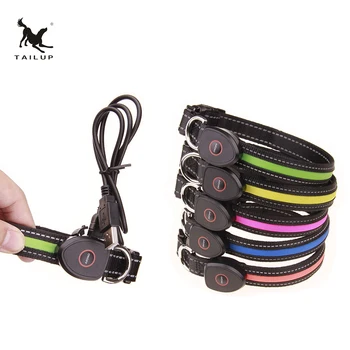 

Tailup Pet LED Collar For Cat Dog Night Safety Anti-lost Light Up Flashing USB Collars Dogs Luminous Necklace Puppy Pet Supplies