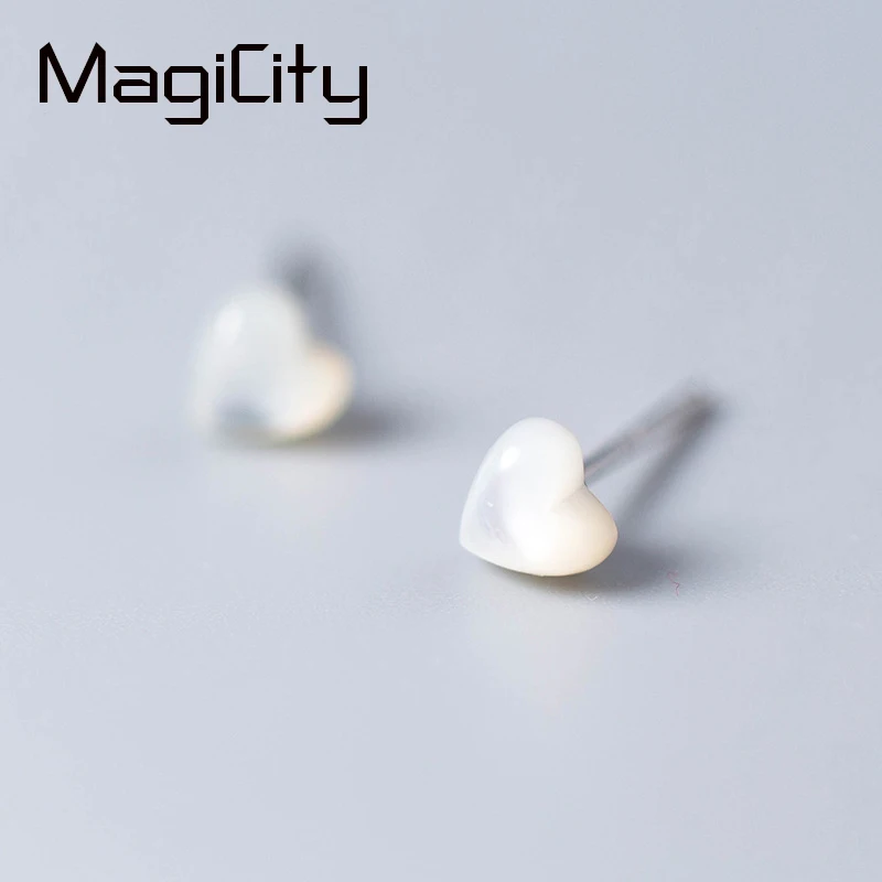 

Korean Minimalist Heart Stud Earrings 925 Sterling Silver For Women Girls Kids Fashion Luxury Mini Brincos aros de plata 925