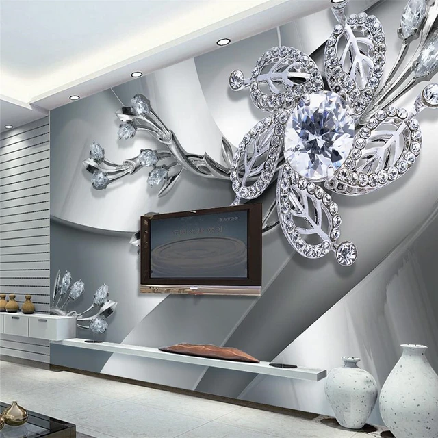 Beibehang 3d Behang Diamond Plum Rose Patroon Achtergrond Moderne ... Beibehang 3d Behang Diamond Plum Rose Patroon Achtergrond Moderne ...