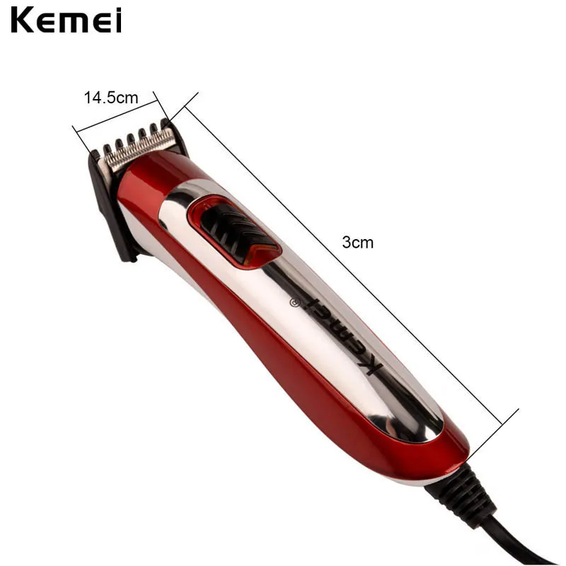 Kemei Проводные Электрический триммер для стрижки волос Профессиональные стрижка Titanium лезвие машинка для стрижки волос для мужчин P00
