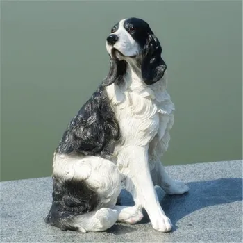 

11'' Simulation Border Collie Cute Puppy Statue Collie Creative Home Decor GK Action Figure Collectible Model Toy BOX P794
