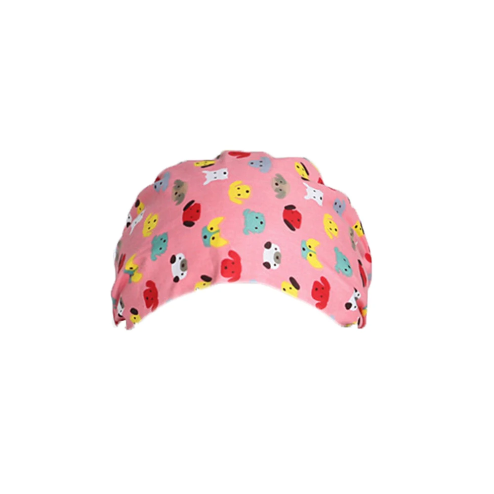 Хлопковая кепка с цветочным принтом для работы с врачом пылезащитный головной убор для головы унисекс головной убор косметолога мультяшный Регулируемый купол для операционной комнаты розовый - Цвет: Розовый