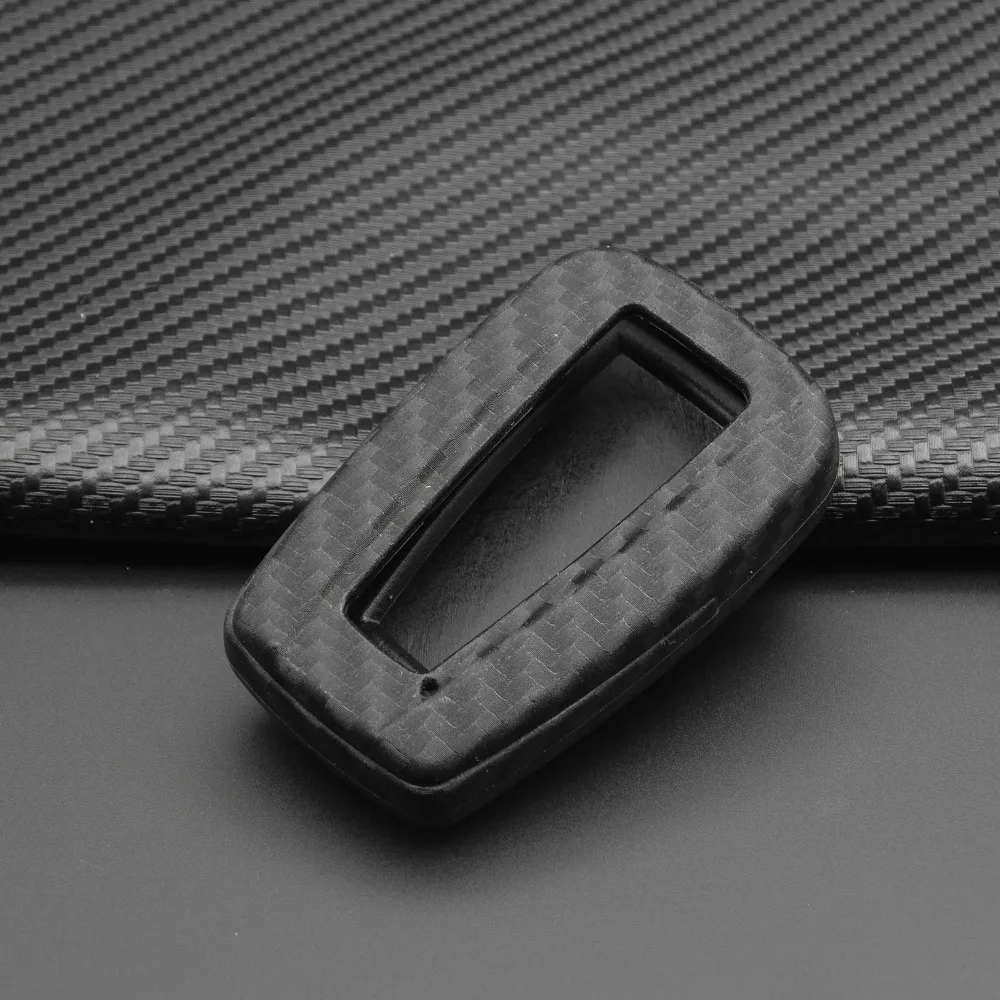

jingyuqin Remote Carbon Fiber Patten Soft Silicone For Toyota CHR C-HR Camry Prius Prado 2016 - 2018 Car Styling Smart