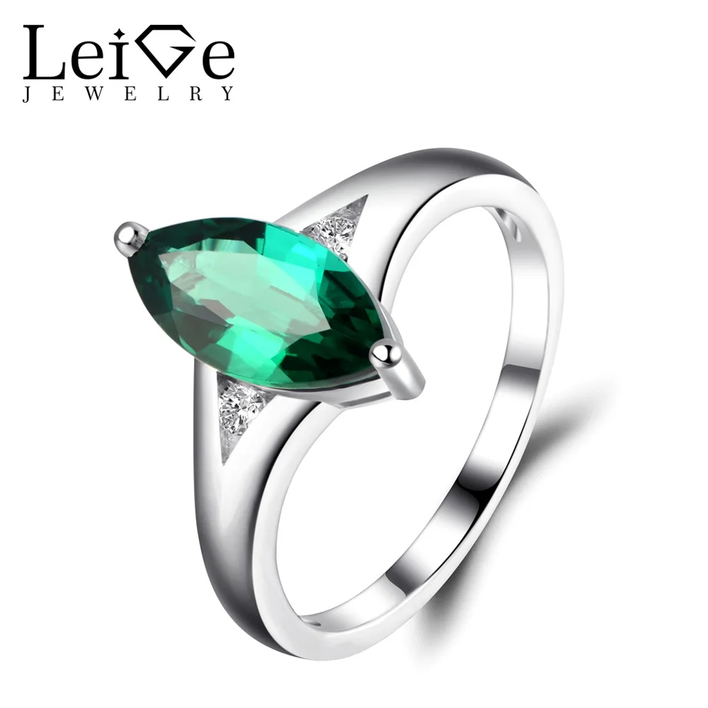 Leige Jewelry Emerald Engagement Rings For Women Marquise Cut Green leige-jewelry-emerald-engagement-rings-for-women-marquise-cut-green