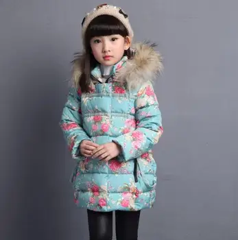 

6 8 10 12 Years Girls Jackets Warm Thick Clothing Parka Children Winter Fur Hood Outerwear & Coats Kids Jackets for Girl Clothes
