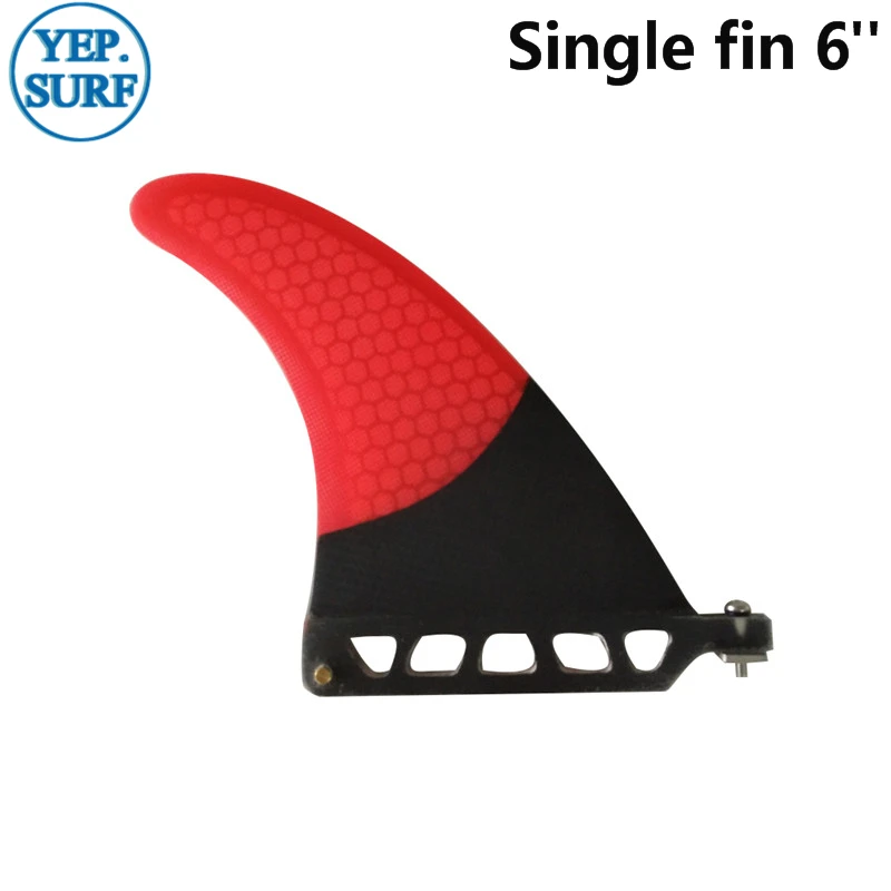 

Single Fin 6" Longboard Surf Fin Red color Fin Surfboard Fin Green/Blue/Red/White