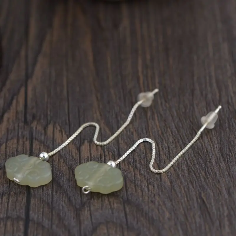 

2019 Moon Offer Alexandrite Brinco Emperor S925 Technology Female Of Hetian New Products Exquisite Ear Wire Wholesale