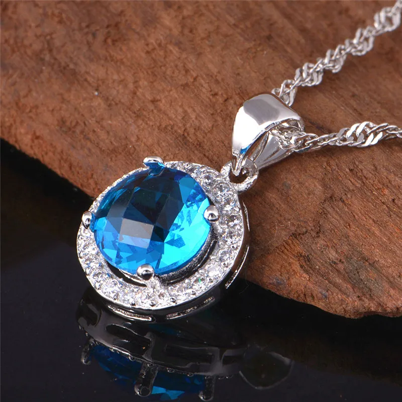 Кулон женский из серебра 15% пробы с цирконием круглой формы N409|jewelry necklace|diamond