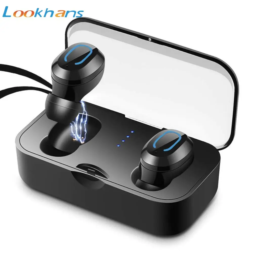 

Lookhans Bluetooth 5.0 Earphone Deep Bass Stereo Sound True Wireless Earbuds Mini Headsets For IOS Android With Charging Case