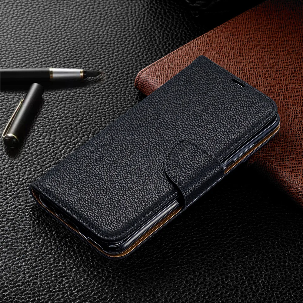 Wallet Phone Case for Huawei Psmart 2019 PU Leather Auto Folio Flip Cover Stand Magetic Closure with Card Holder