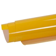 HOHOFILM 50 см* 50 см желтый флок теплопередачи виниловая HTV одежда, шляпы, одежда из искусственной кожи и железа на виниле 2" x 20"