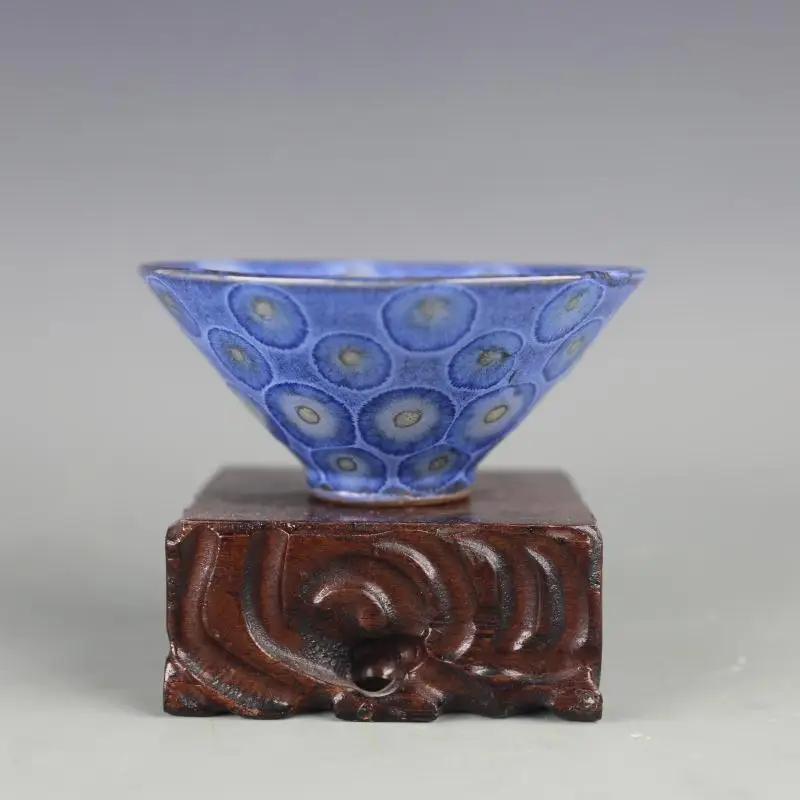 

Antique Old Chinese SongDynasty porcelain bowl,Jian Kiln blue Hats bowl,Home Decoration,handmade crafts/Collection