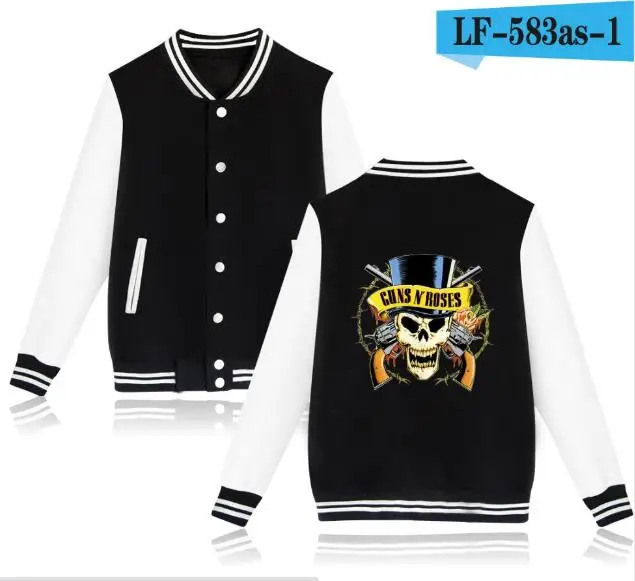 Aliexpress.com : Buy Skeleton Guns Roses Punk Baseball Jacket Women Black and Autumn Baseball 