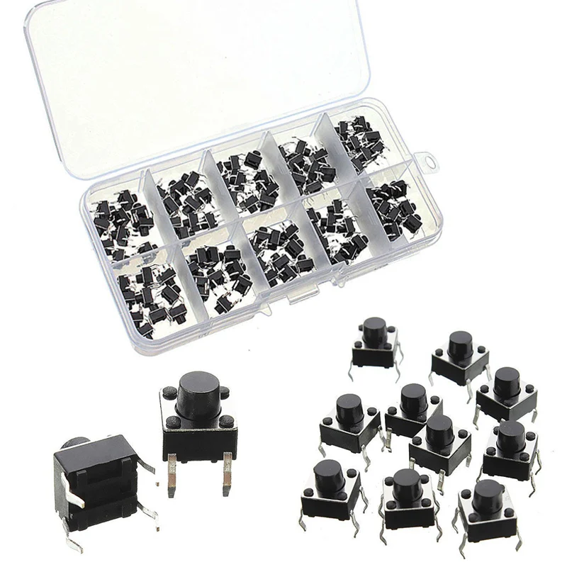 lot de 25 Tactile Boutons Poussoir Interrupteur Micro Switch Miniature 4*4*1.5mm
