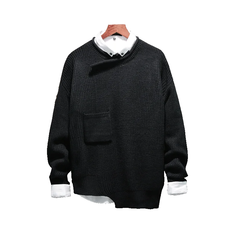 

Autumn Winter Punk sweater man Big size xxxl xxxxl 5xl Black Khaki Loose