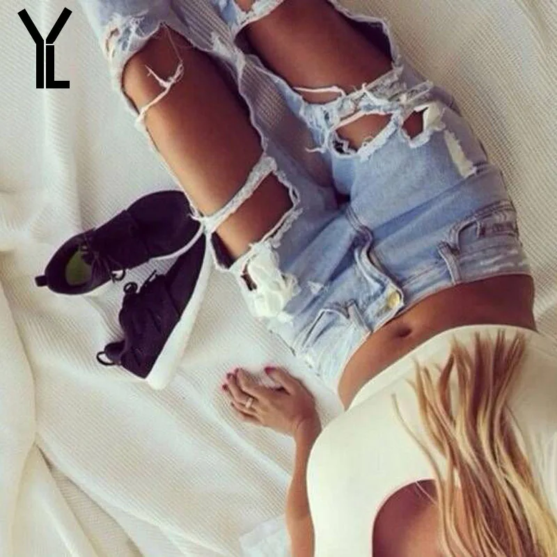 

2017 Women Jeans Straight Big Hole Jeans High Waist Jeans Regular Casual Beggar Pants Boyfriend Jeans Plus Size