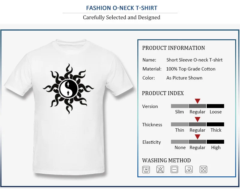 Crewneck All Cotton T Shirt for Men Print Summer Tops Tees Short Sleeve Faddish Tribal Yin Yang Man Woman Customized Clothing Shirt Tribal Yin Yang Man Woman