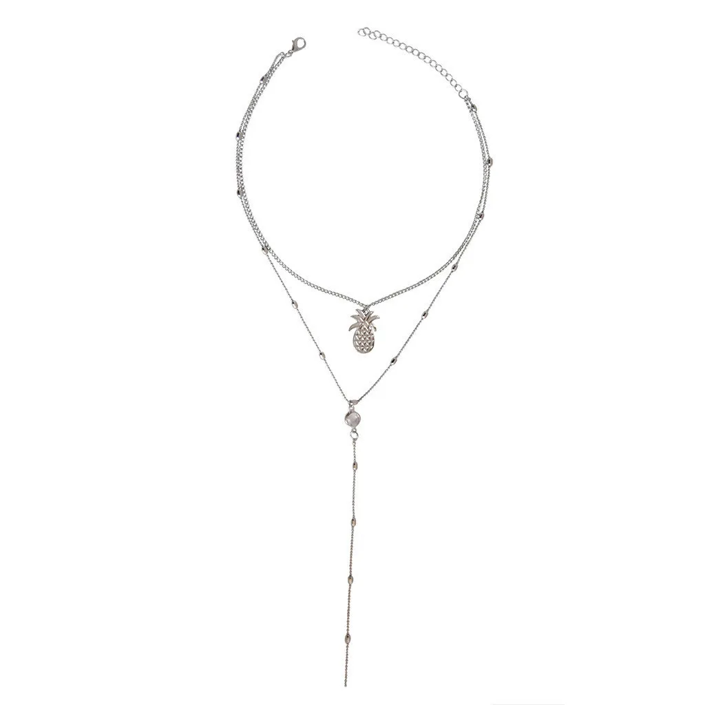 Женская элегантная Ретро Европейская и американская личность ананас многослойная подвеска стильные дерзкое ожерелье z0508