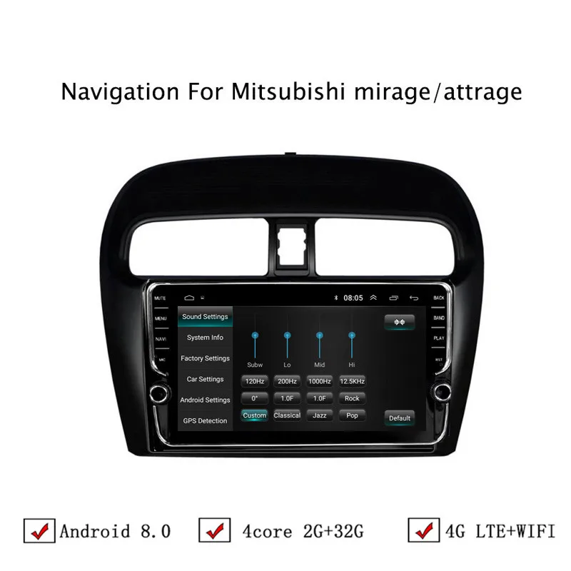 9 &quotAndroid 6 0/8 1 Автомобильная dvd навигационная система для Mitsubishi Mirage Attrage